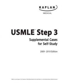 کتاب زبان کاپلان یو اس ام ال ای ساپلمنتال کیسز فور سلف استادی kaplan Usmle Step3 lecture notes supplemental cases for self st