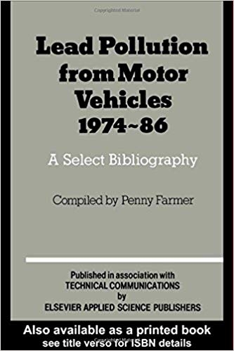 کتاب لید پولوشن فرام موتور ویکلز Lead Pollution from Motor Vehicles 1974 86
