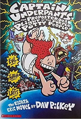کتاب داستان انگلیسی کاپیتان زیرشلواری  Captain Underpants and the Preposterous Plight of the Purple Potty People