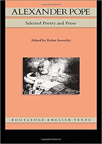 کتاب زبان الکساندر پوئه Alexander Pope Selected Poetry and Prose Routledge English Texts