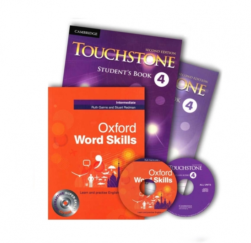 پک کتاب های تاچ استون 4 و ورد اسکیلز Touchstone 4 Oxford Word Skills Intermediate