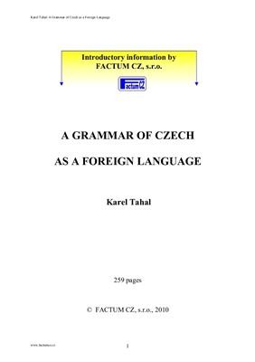 کتاب زبان جمهوری چک ا گرامر اف چک از ا فارن لنگویج A Grammar of Czech as a Foreign Language