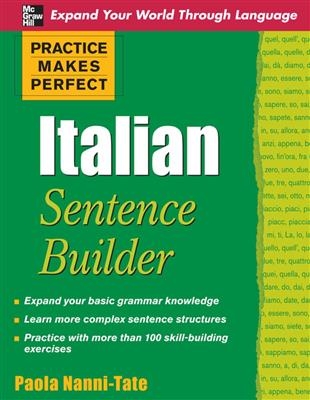 کتاب زبان ایتالین سنتنس بیلدر Practice Makes Perfect Italian Sentence Builder