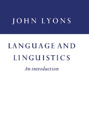 کتاب لنگویج اند لینگویستیکس Language and Linguistics by John Lyons