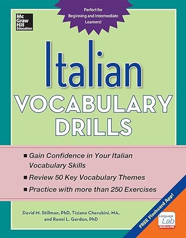 کتاب زبان ایتالین وکبیولری دریلز&nbsp;Italian Vocabulary Drills