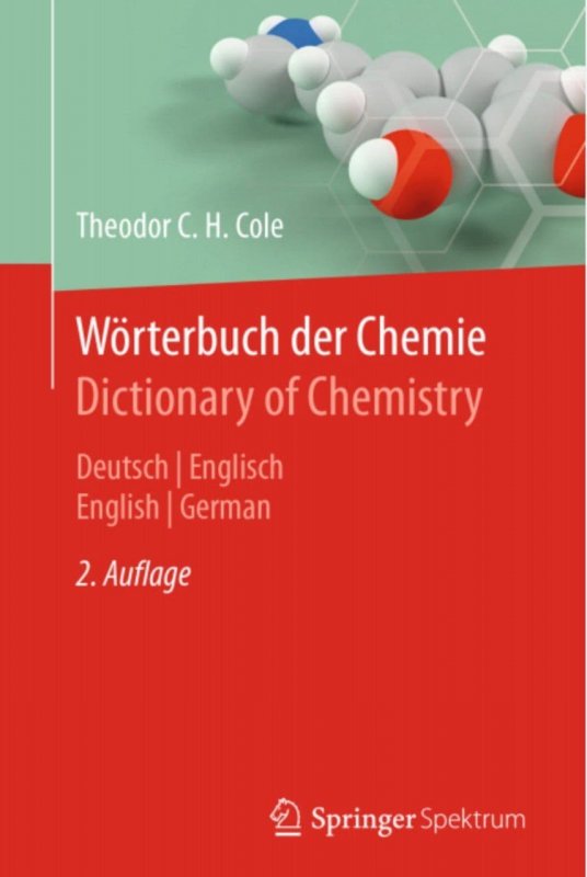 کتاب آلمانی ورتربوخ در کمی Wörterbuch der Chemie
