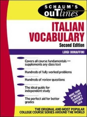 کتاب زبان چاومز اوت لاین ایتالین وکبیولری Schaums Outline of Italian Vocabulary Second Edition