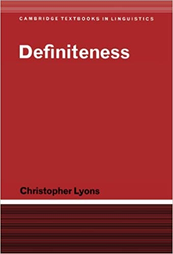 کتاب زبان دفنتنس Definiteness Cambridge Textbooks in Linguistics
