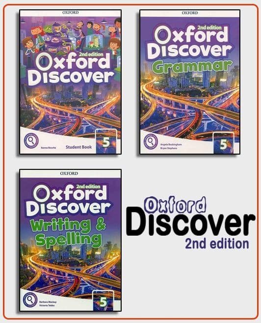 پک کامل کتاب اکسفورد دیسکاور 5 Oxford discover 5  grammar Writing and Spelling