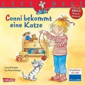 کتاب داستان آلمانی در حال گرفتن یک گربه meine freundin conni bekommt eine katze