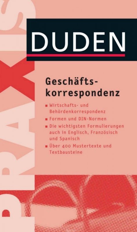 کتاب دیکشنری آلمانی دودن Geschäfts korrespondenz (Duden)