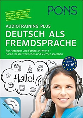 کتاب زبان آلمانی پونز آئودیو ترینینگ پلاس PONS Audiotraining Plus Deutsch als Fremdsprache